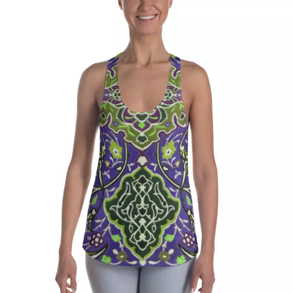 Indigo Shiraz Mosaique Women’s Racerback Tank