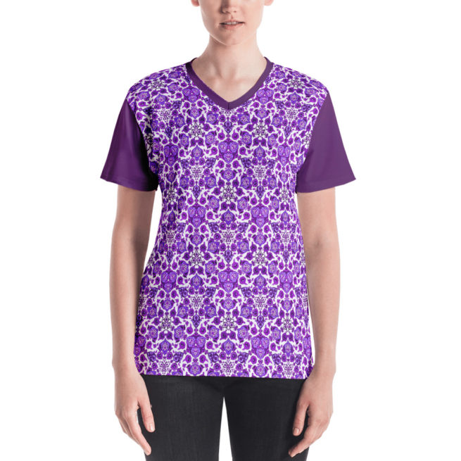 Tabriz Mosaique Women’s V-Neck Violet